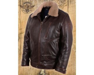 Кожаная куртка мужская ERVIN BAKER 01 коричневая