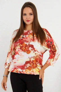 Джемпер Liza Fashion с цветочным принтом белый Liza Fashion
