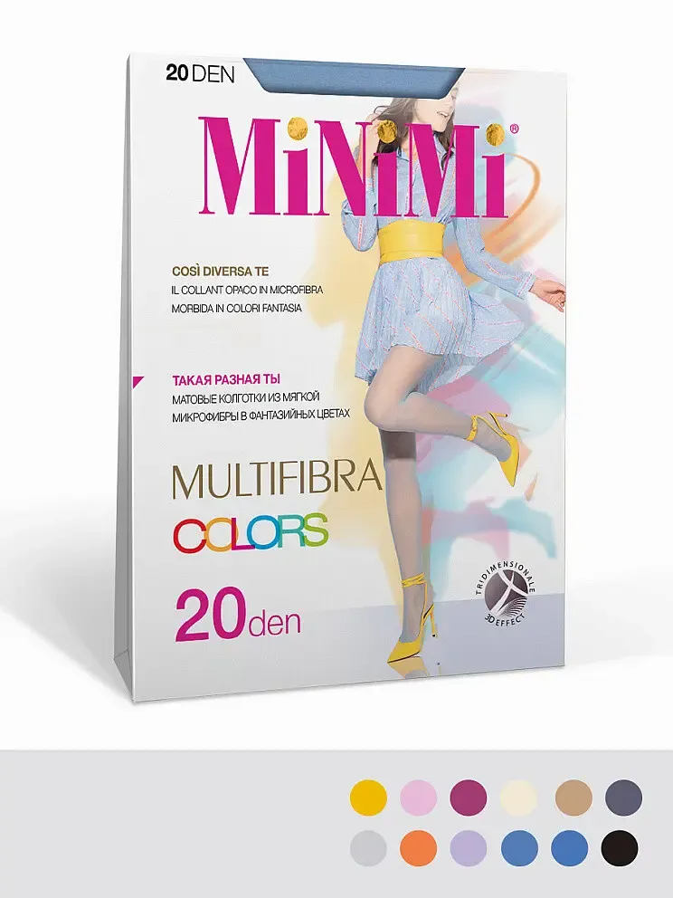 Колготки MINIMI фантазийные 20 den яркие MINIMI