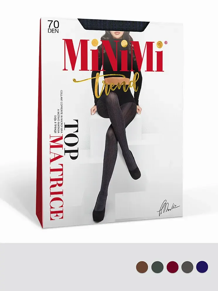 Колготки MINIMI фантазийные бордовые 70 den MINIMI