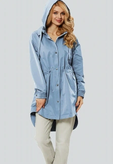 Плащ Dimma Fashion Studio с капюшоном голубой Dimma Fashion Studio