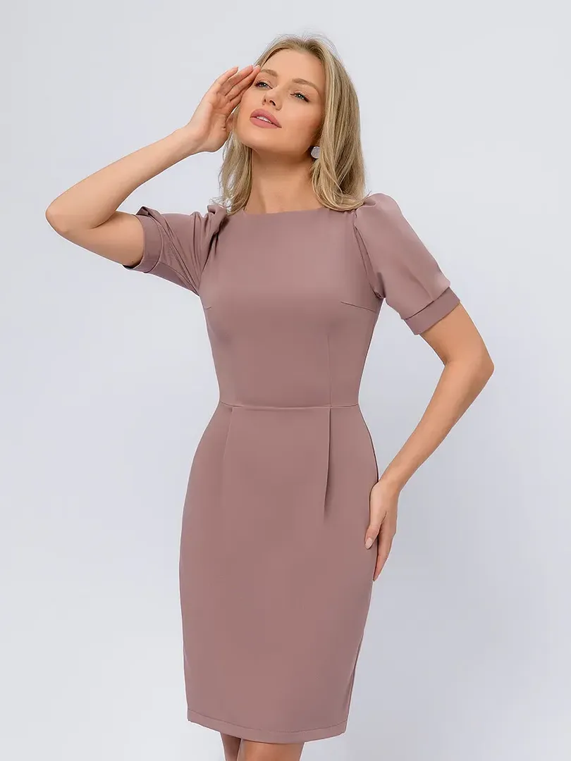 Платье 1001 DRESS футляр миди с рукавами фонариками 1001 DRESS