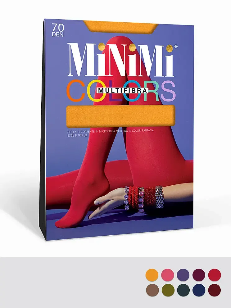 Колготки Mini микрофибра плотные 70 den цветные MINIMI