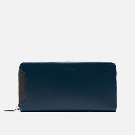 Кошелек Master-piece Notch Leather Round Zipper, цвет синий