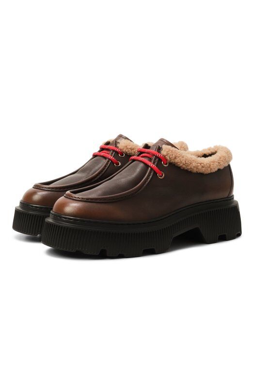 Кожаные дерби Santoni WUCG71765NERTY0E фото 1