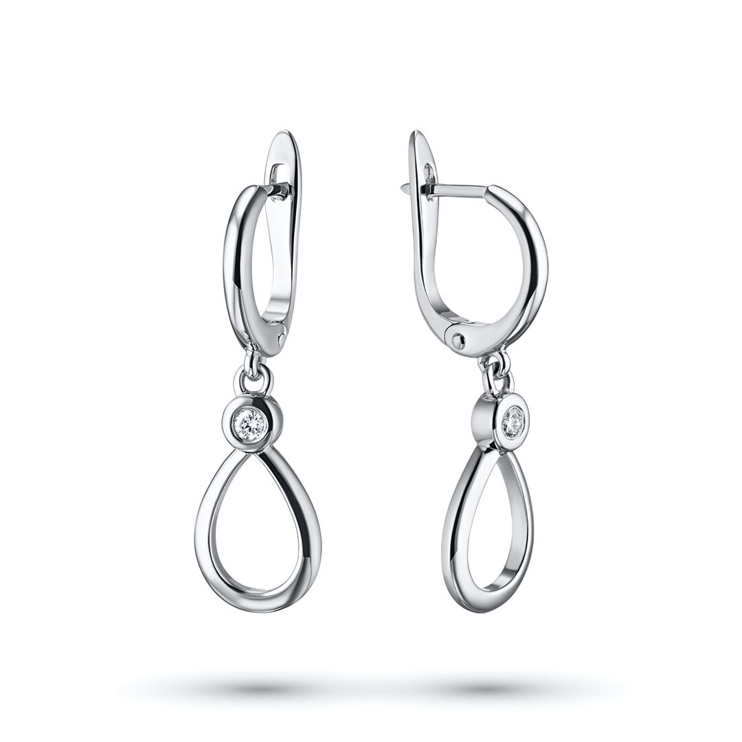 Серьги из серебра э0612сг09172100 ЭПЛ Даймонд